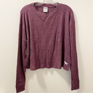 VS PINK Long Sleeve Cropped Tee - Size Medium